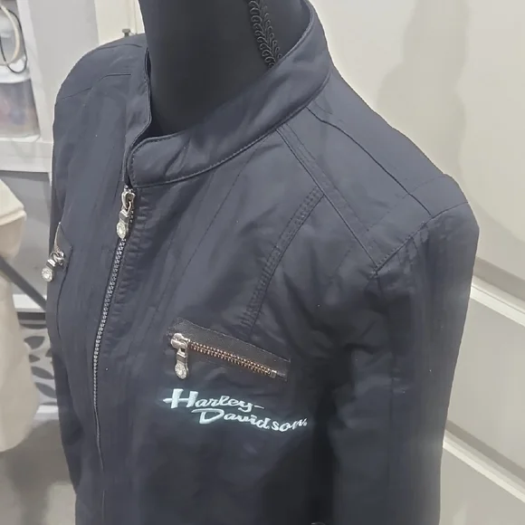 Harley-Davidson Black and Yellow Graphic Bomber Jacket - Picture 4 of 16